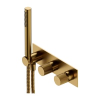 Mezclador empotrado para baño y ducha Omnires Contour, cepillado dorado (CT8035/1GLB)