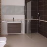 Cabina de ducha Omnires Marina Walk In 120x200 cm cristal de seguridad, cromo (DNR12XCRTR)
