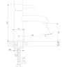 Mezclador de lavabo Omnires Y dorado cepillado (Y1210NGLB)