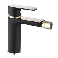 Mezclador de bidé Rea Bloom negro/dorado (REA-B9935)