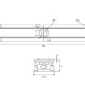 Omnires Lowfix shower drain under tiles, 90 cm (LOWFIX90TSL)