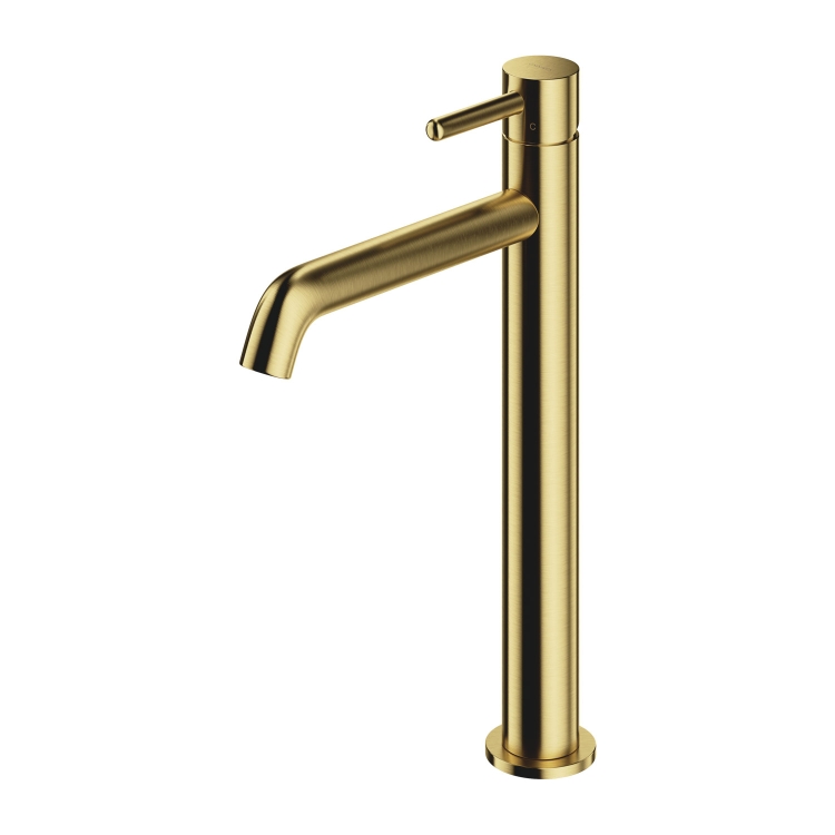 Omnires Y brushed brass washbasin mixer, high (Y1212BSB)