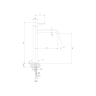 Omnires Y brushed brass washbasin mixer, high (Y1212BSB)
