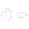 washbasin Rea Luiza 42.5x42.5 l.grey matt (REA-U9610)
