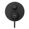 Conjunto de ducha empotrado Rea Lungo negro mate (REA-P4100)