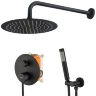 Conjunto de ducha empotrado Rea Lungo negro mate (REA-P4100)