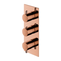 Termostato empotrado para ducha y baño Omnires Y de cobre (Y1238/KROCP)