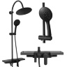 Sistema de ducha Rea Vigo negro mate (REA-P7001)