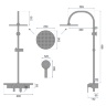 Sistema de ducha Rea Vigo negro mate (REA-P7001)