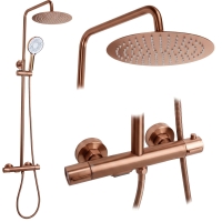 душевая система с изливом Rea Drop brushed copper (REA-P9670)