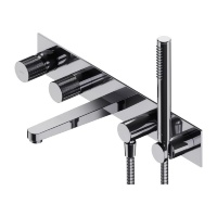Mezclador empotrado para baño y ducha Omnires Contour, cromado (CT8037/1CR)