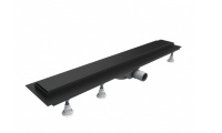 Desagüe de ducha Omnires Lowfix bajo azulejos con cobertura total, 70 cm, negro (LOWFIX70GBL)