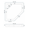 Bandeja Rea Diamond 90x90 blanca (REA-K6522)