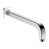 Omnires overhead shower bracket chrome/white 35 cm (RA15CRB)