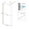 Mampara de ducha Rea Aero 90x195 cristal de seguridad, dorado (REA-K4700)