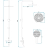 shower system Rea Bloom gold (REA-P9528)