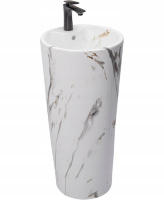 Lavabo Rea Blanka 40x40 de pie, mármol mate (REA-U8704)