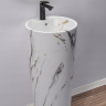 washbasin Rea Blanka 40x40 freestanding, marble matt (REA-U8704)
