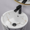 washbasin Rea Blanka 40x40 freestanding, marble matt (REA-U8704)