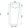 washbasin Rea Blanka 40x40 freestanding, marble matt (REA-U8704)