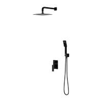 Sistema de ducha empotrado Omnires Parma negro mate (SYSPM10BL)