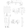 concealed shower system Omnires Parma black mat (SYSPM10BL)