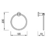 Toallero de aro cromado Omnires Modern Project (MP60230CR)