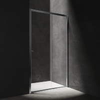 Mampara de ducha Omnires Bronx 110x185cm cristal de seguridad, cromo (S2050110CRTR)