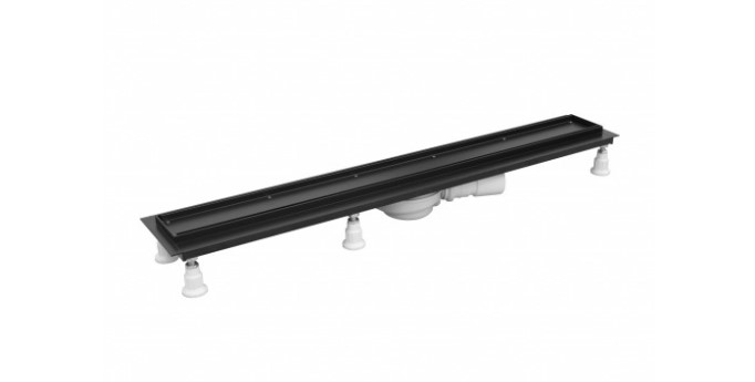 Omnires Lowfix shower drain under tile, 90 cm, black (LOWFIX90TBL)