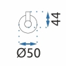 Gancho cromado Rea Mist (REA-80021)
