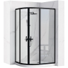 Cabina de ducha Rea Look 80x100x190, cristal de seguridad, transparente, negro (REA-K7900)