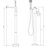 Mezclador de baño independiente Omnires Parma cromado (PM7433CR)