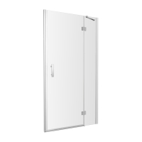 Mamparas de ducha con pared Omnires Manhattan 80x195 cm cristal de seguridad cromado (ADC80X-ACRTR)