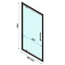 Puerta de ducha Rea Rapid Swing 90x195, cristal de seguridad, transparente (REA-K6409)