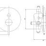 concealed bath and shower mixer Omnires Y graphite (Y1235GR)