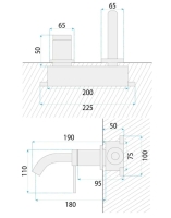 смеситель для умывальника Rea Clif скрытого монтажа, brushed nickel + box (REA-B5840)
