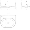 Lavabo Omnires Ovo 55x36 blanco (OVOUNBP)