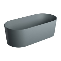 Bañera de piedra Omnires Ovo 160x75 ovalada gris ceniza (OVOWWAG)