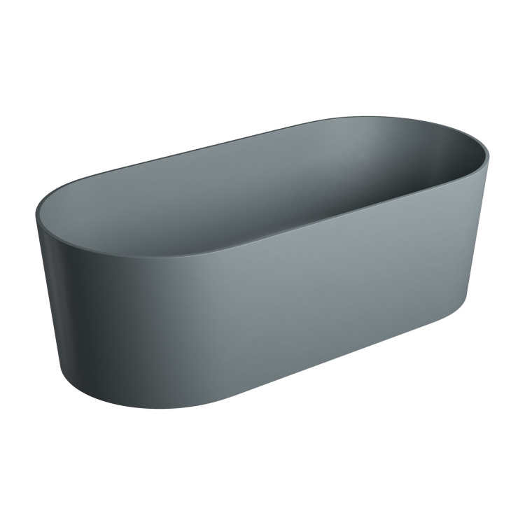 Bañera de piedra Omnires Ovo 160x75 ovalada gris ceniza (OVOWWAG)