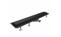 Desagüe de ducha Omnires Lowfix bajo azulejos con cobertura total, 60 cm, negro (LOWFIX60GBL)