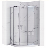 Cabina de ducha Rea Look 80x100x190 cristal de seguridad, transparente, cromado (REA-K7901)