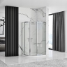 Cabina de ducha Rea Look 80x100x190 cristal de seguridad, transparente, cromado (REA-K7901)