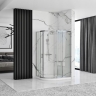 Cabina de ducha Rea Look 80x100x190 cristal de seguridad, transparente, cromado (REA-K7901)