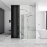 Cabina de ducha Rea Look 80x100x190 cristal de seguridad, transparente, cromado (REA-K7901)