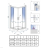 Cabina de ducha Rea Look 80x100x190 cristal de seguridad, transparente, cromado (REA-K7901)