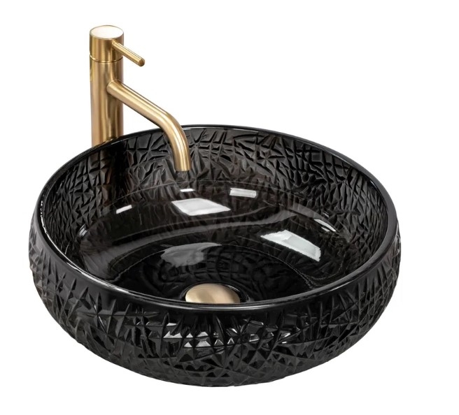 washbasin Rea Ise 42x42 black (REA-U6660)