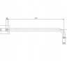 Omnires Slimline Brushed Brass Overhead Shower 25x25 cm (WGSET1BSB)