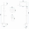 shower system Rea Luis black (REA-P7005)