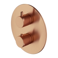 concealed bath and shower mixer with thermostat Omnires Y copper brushed (Y1236ROCPB)