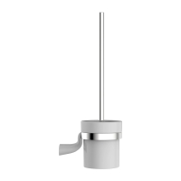 Escobilla de baño Omnires Saco cromo/blanco (SA54620CRB)